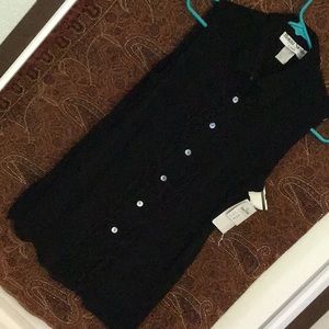 Ronni Nicole ruffles black button down 10P